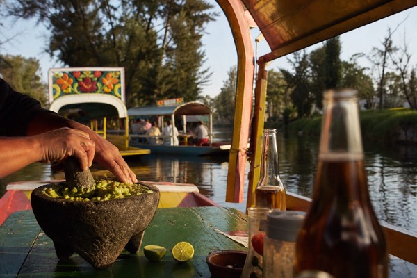Xochimilco Boat with Guacamole & Premium Drinks